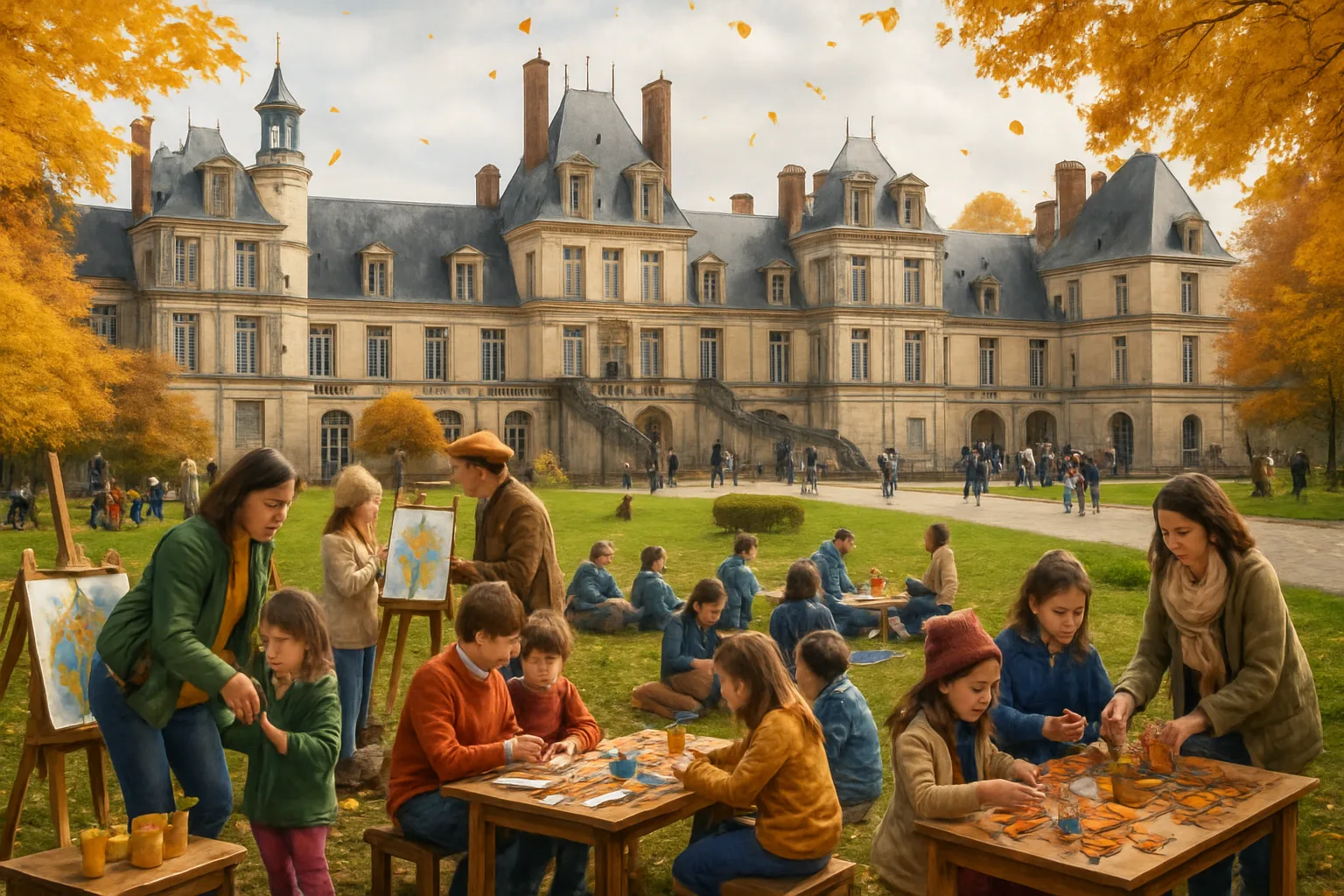 plongez dans l'univers enchanteur des vacances de la toussaint 2024 au château de fontainebleau. participez à des ateliers créatifs, explorez des visites captivantes et profitez d'animations festives pour toute la famille. ne manquez pas cette occasion unique de vivre des expériences mémorables dans un lieu chargé d'histoire.