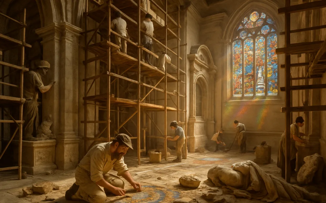 découvrez la renaissance de l'église de fontainebleau, grâce à des rénovations ambitieuses et la mise en lumière d'un monument historique précieux. plongez dans l'histoire et la beauté de ce patrimoine redécouvert.