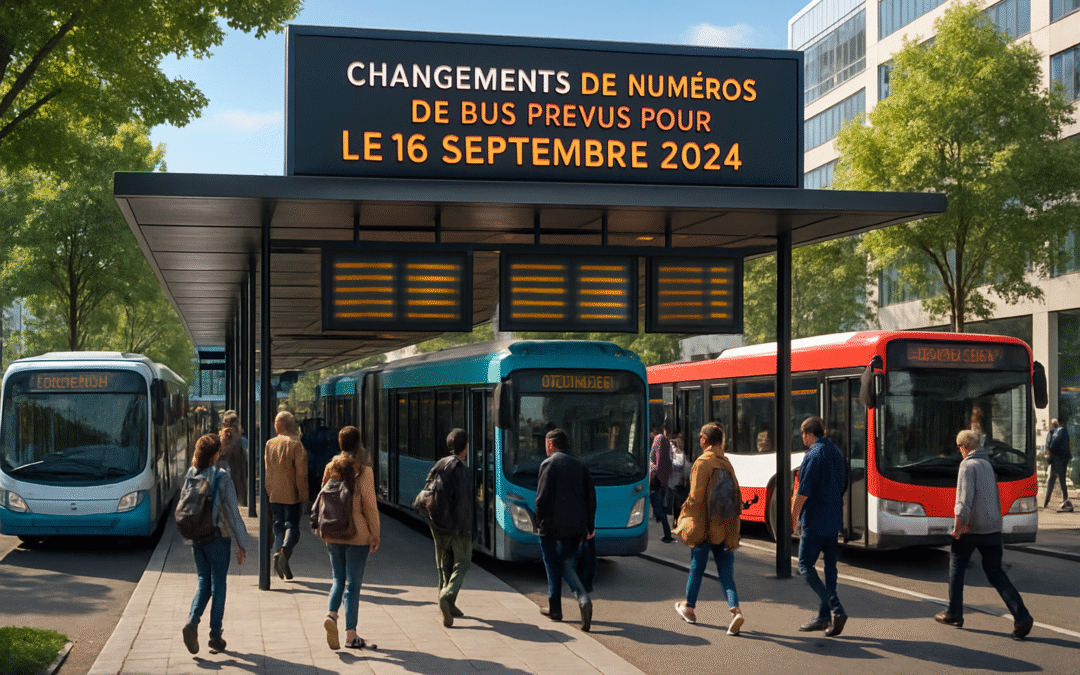 découvrez les changements de numéros de bus prévus pour le 16 septembre 2024. renseignez-vous sur les nouvelles lignes et ajustez vos trajets en conséquence pour ne pas manquer vos déplacements.