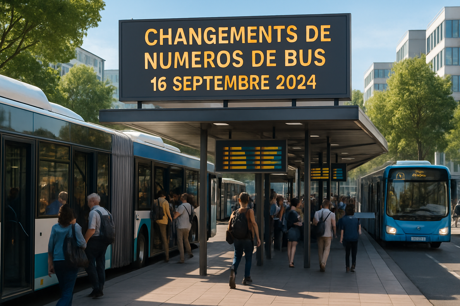 découvrez les changements de numéros de bus prévus pour le 16 septembre 2024 ! restez informé des nouvelles lignes et des ajustements pour mieux planifier vos trajets. ne manquez pas les détails essentiels pour vos déplacements quotidiens.
