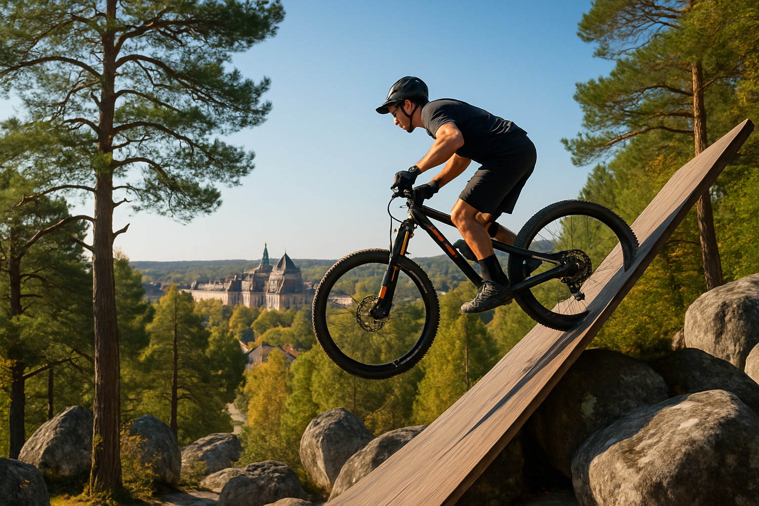 explorez le magnifique pays de fontainebleau à vélo et vivez l'adrénaline du vertical bike, une course exaltante qui vous fera découvrir des paysages à couper le souffle, tout en vous poussant à relever des défis en hauteur.