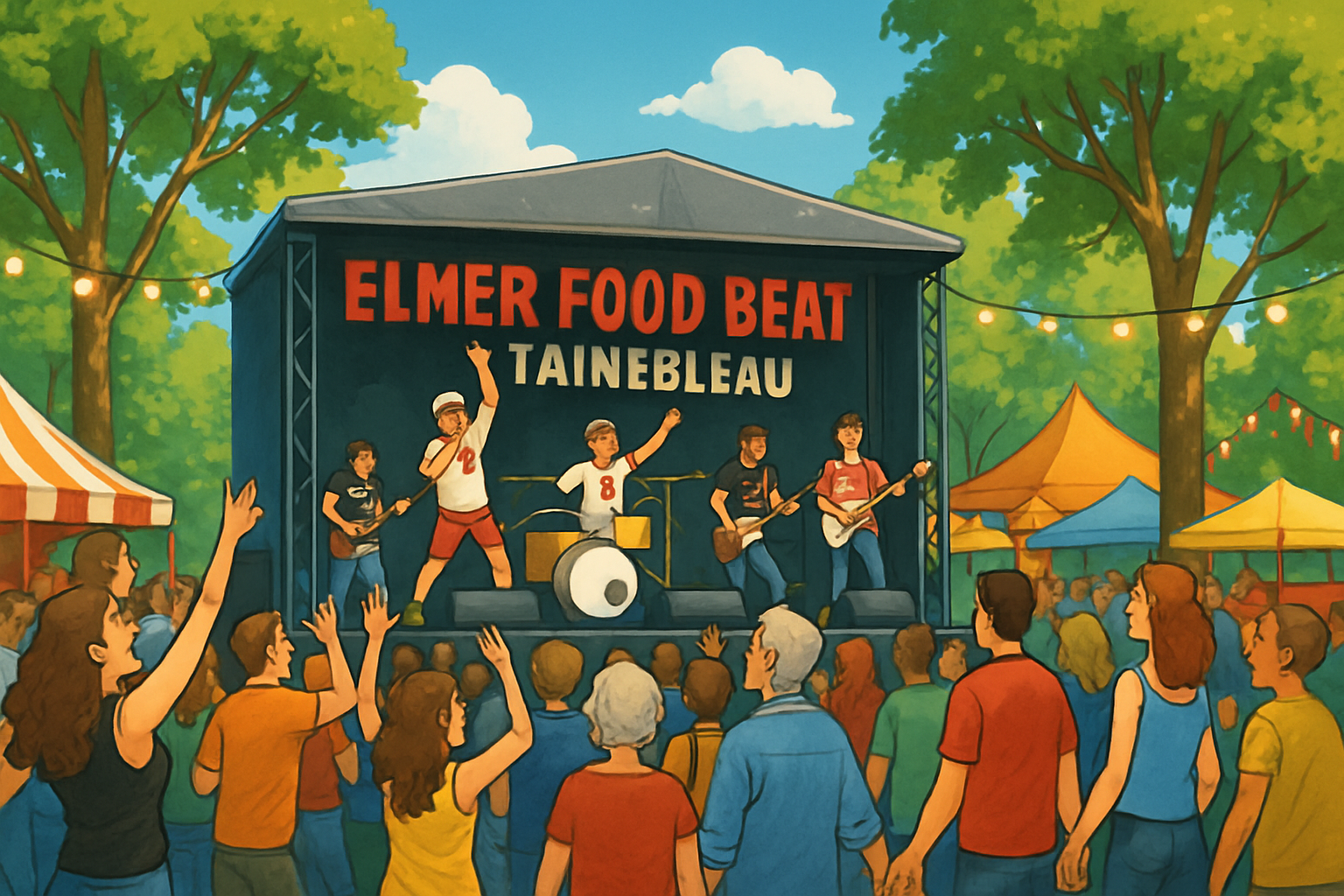 découvrez le festival pop-rock gratuit de fontainebleau avec elmer food beat comme tête d'affiche. profitez d'une ambiance festive, de concerts de qualité et d'une programmation variée au cœur de la nature. ne manquez pas cet événement incontournable pour les amoureux de la musique !