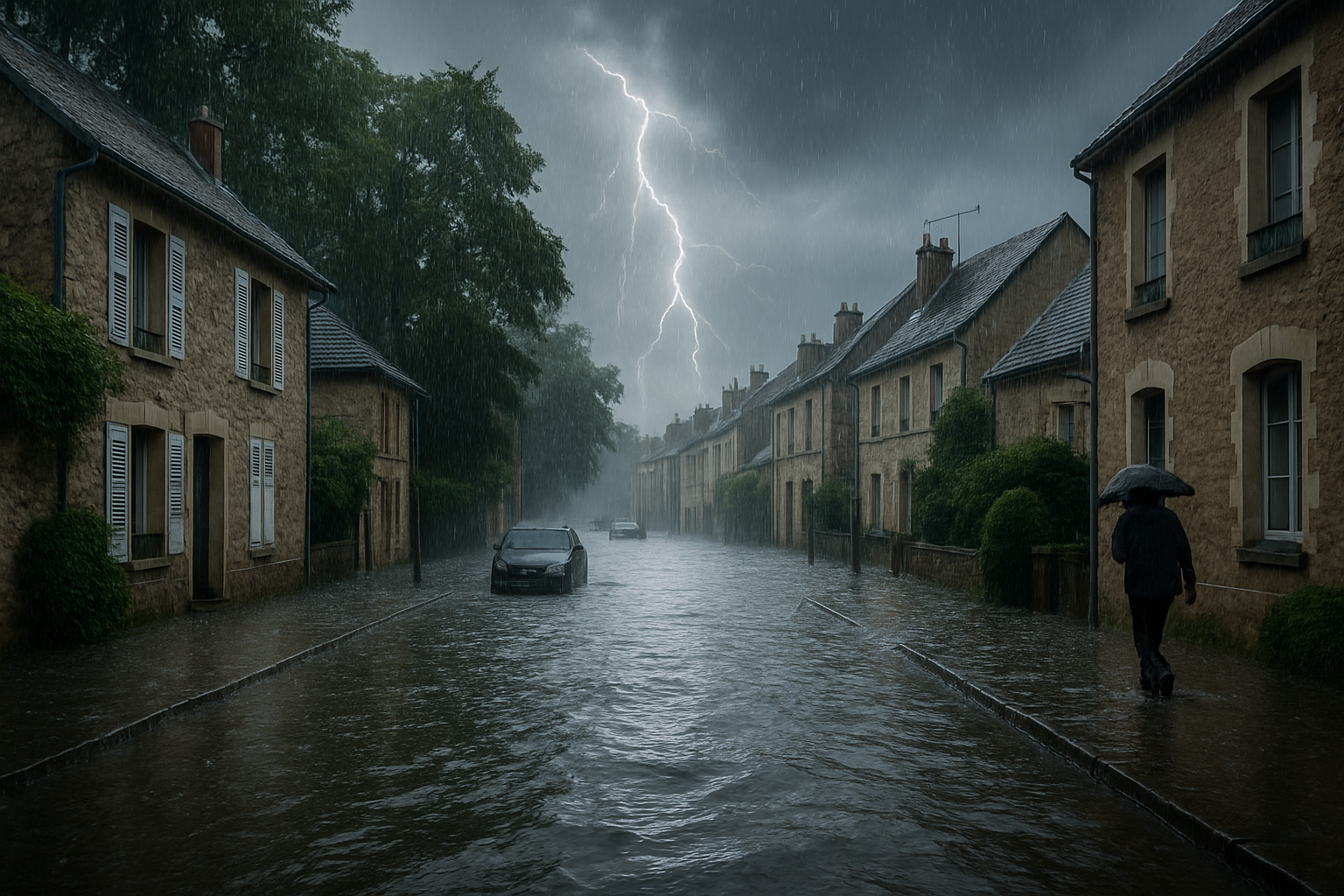des pluies torrentielles ont provoqué des inondations majeures à avon et fontainebleau, en seine-et-marne, perturbant la circulation et causant d'importants dégâts dans les rues des deux villes.