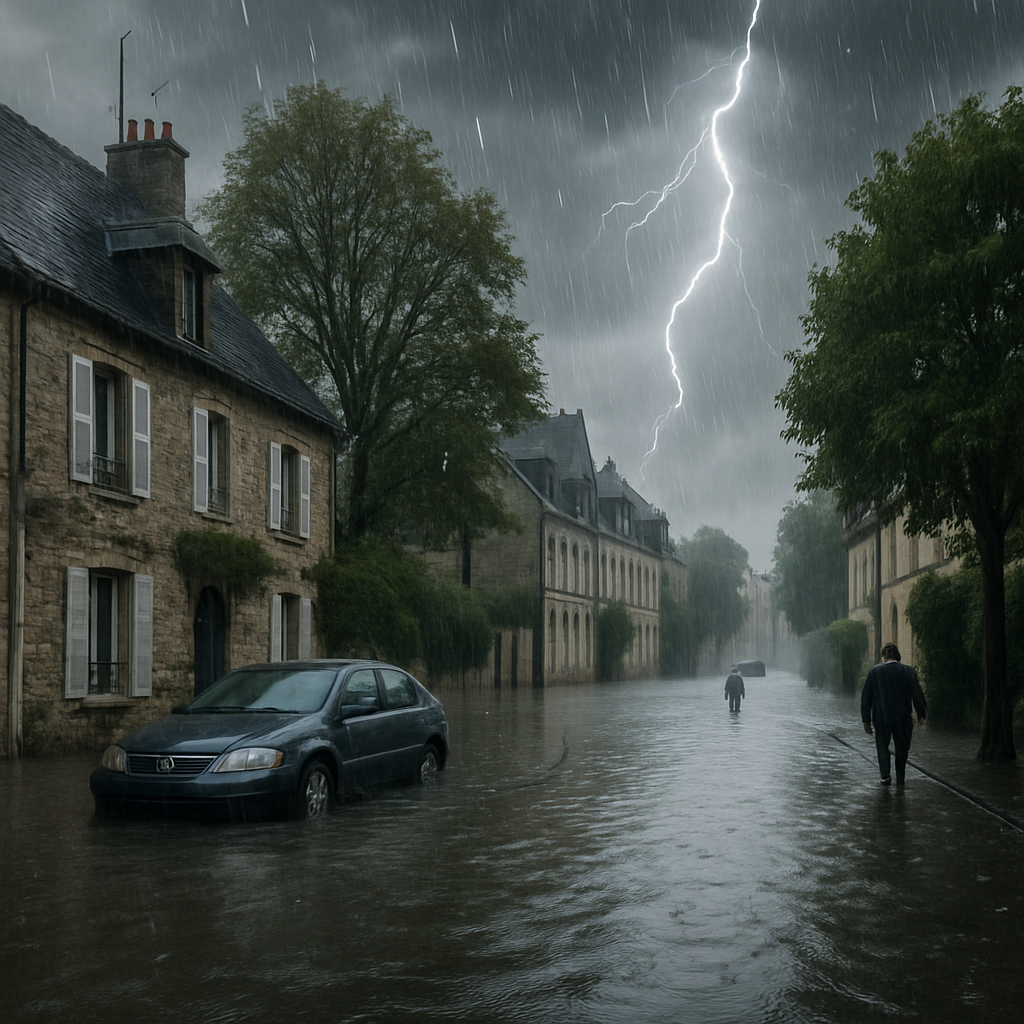 des pluies torrentielles ont provoqué d'importantes inondations dans les rues d'avon et de fontainebleau, en seine-et-marne, perturbant la circulation et causant des dégâts matériels.