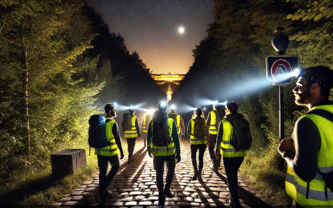 la randonnée nocturne paris-versailles-mantes 2025 : entre 12 et 54 km d&rsquo;aventure