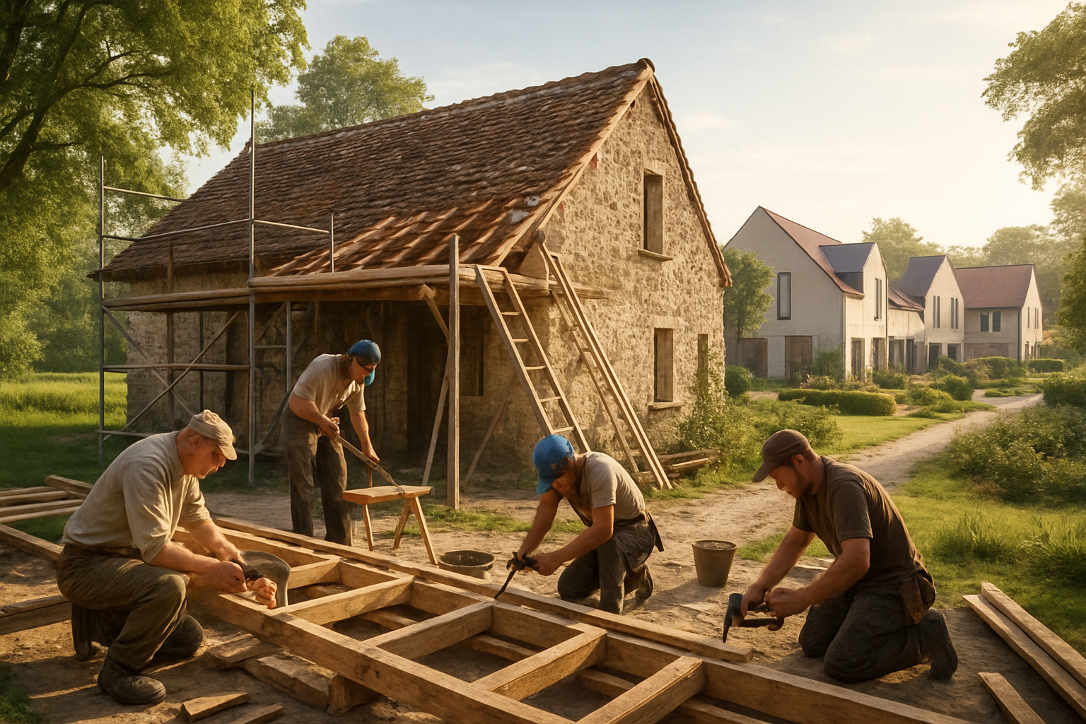 découvrez la transformation d'une ferme historique à fontainebleau en 23 nouvelles habitations modernes, alliant authenticité du patrimoine et confort contemporain. un projet unique au cœur de la nature.