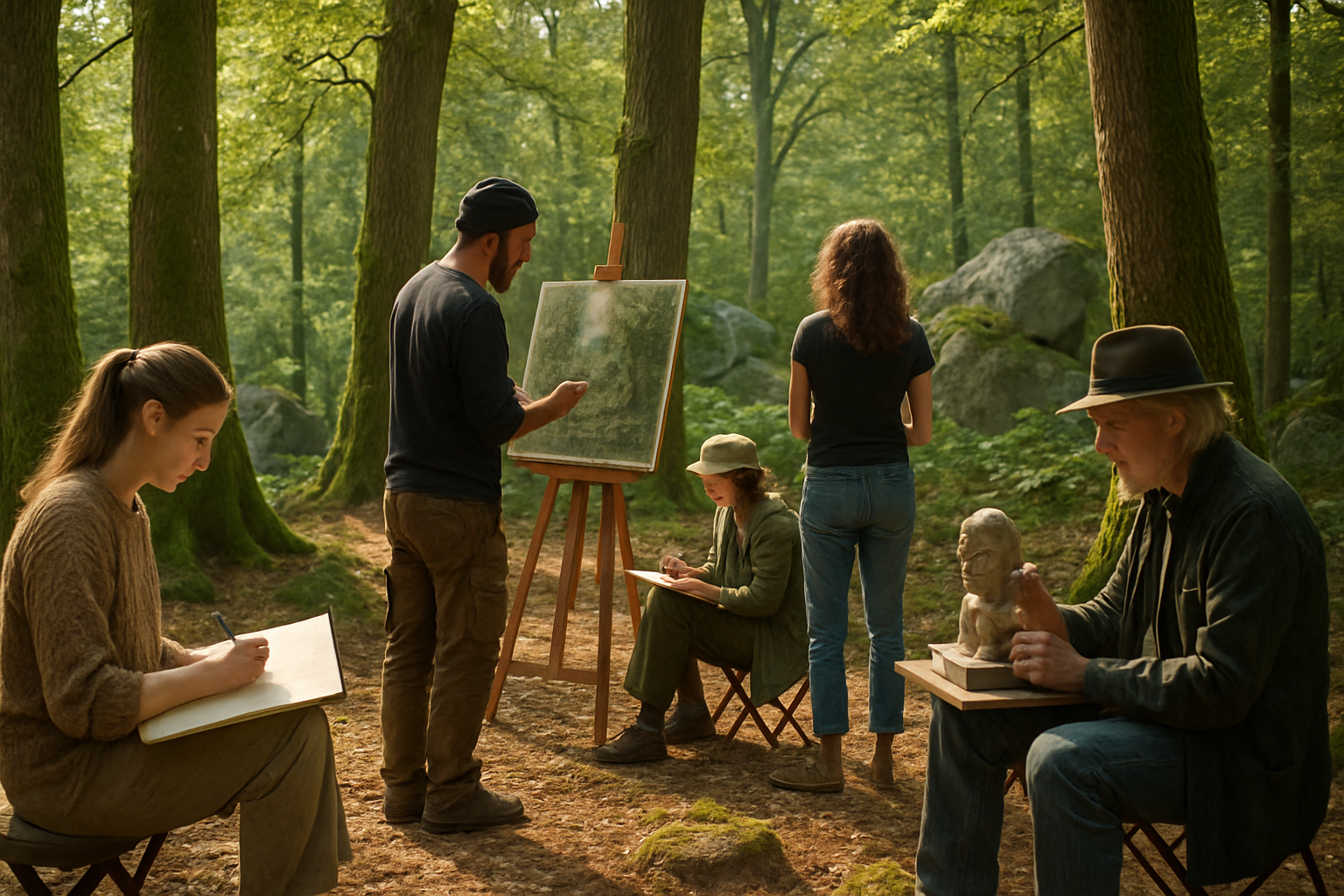 découvrez comment les artistes trouvent leur inspiration au cœur de la forêt de fontainebleau, un lieu unique où nature et créativité se rencontrent.