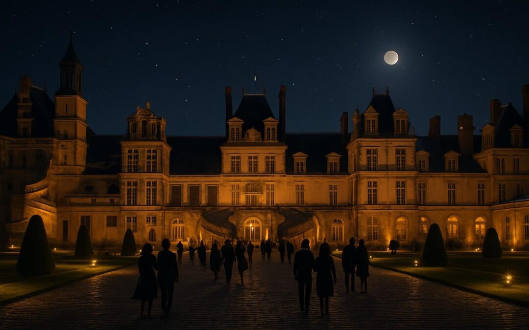 découvrez le château de fontainebleau magnifiquement illuminé lors de la nuit des musées 2025. profitez d'une entrée gratuite pour une visite nocturne exceptionnelle pleine d'histoire et de lumière.