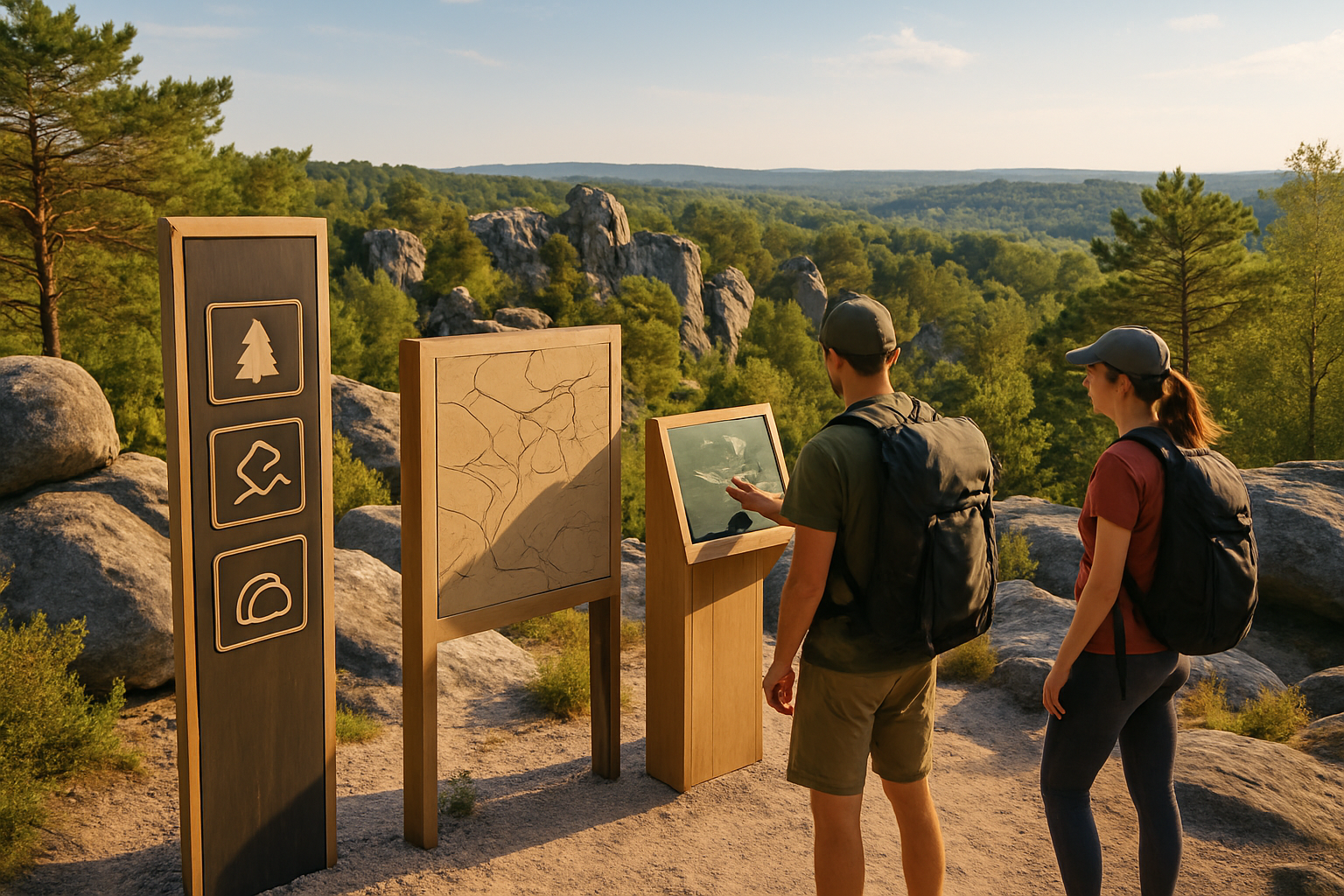 découvrez la nouvelle signalétique touristique innovante du massif de fontainebleau, conçue pour faciliter et améliorer votre exploration de ce site naturel exceptionnel.
