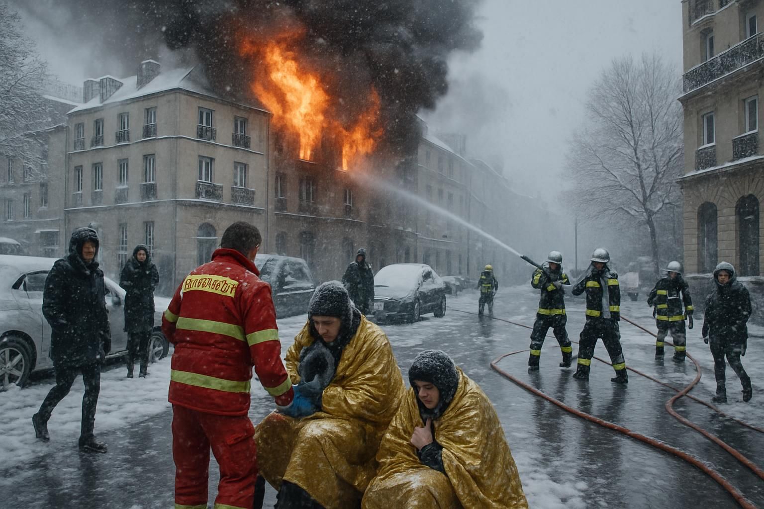 ile-de-france en alerte vigilance orange pour neige et verglas. parallèlement, un incendie a causé plusieurs blessés. restez informés et prudents.