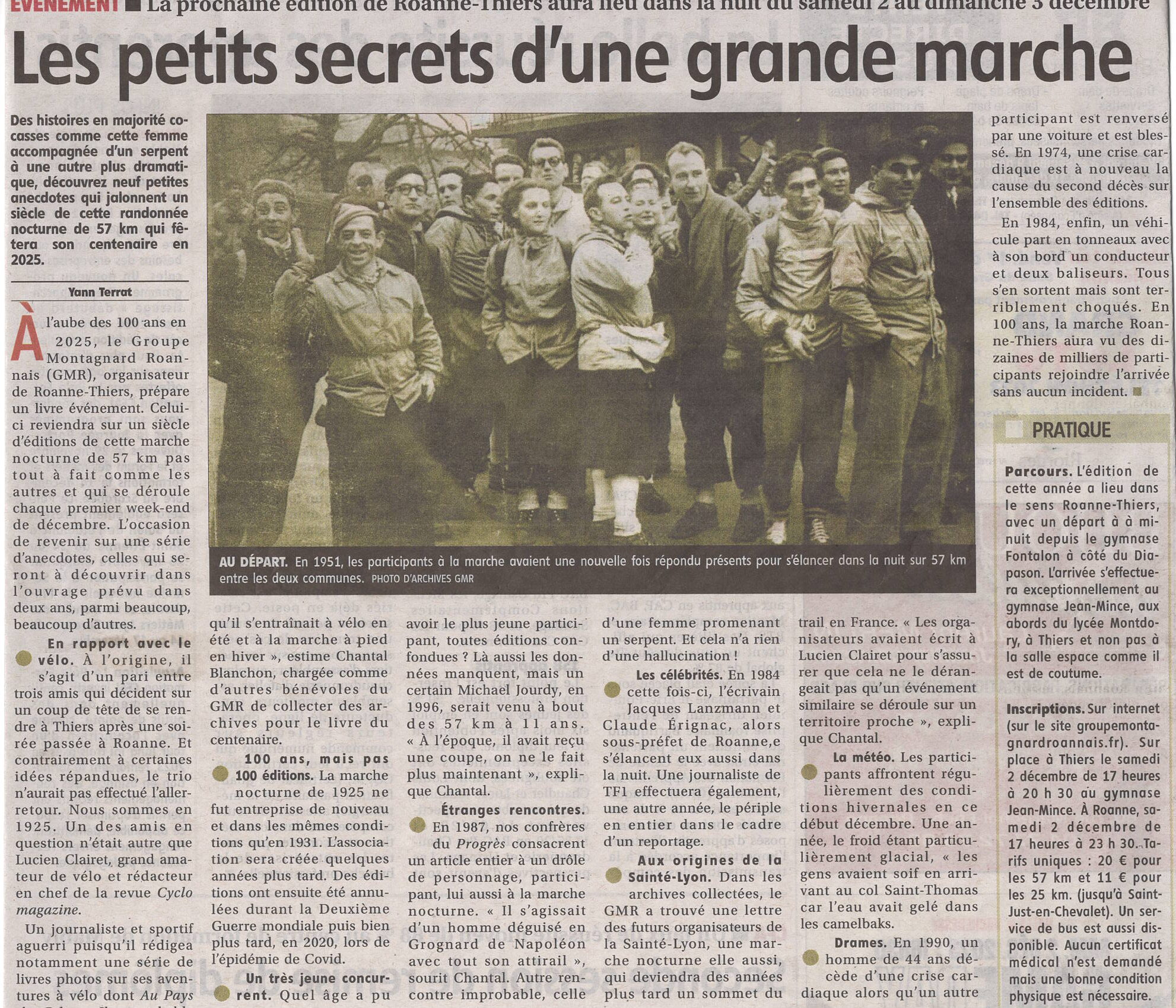 participez à la centenaire marche nocturne entre roanne et thiers, une randonnée unique célébrant 100 ans de tradition dans une ambiance conviviale et sportive.