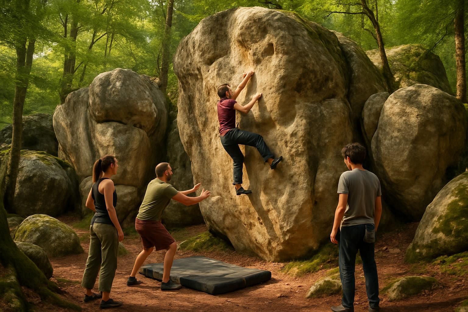 découvrez essentiel fontainebleau, le guide complet pour pratiquer le bloc en pays de pierre. retrouvez conseils, spots incontournables et astuces pour tous les niveaux.