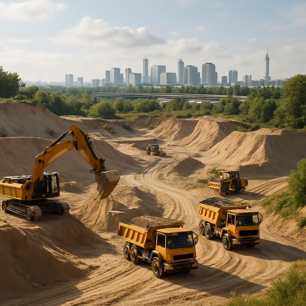 découvrez la sablière située à hanches, un site clé fournissant du sable pour les projets du grand paris.