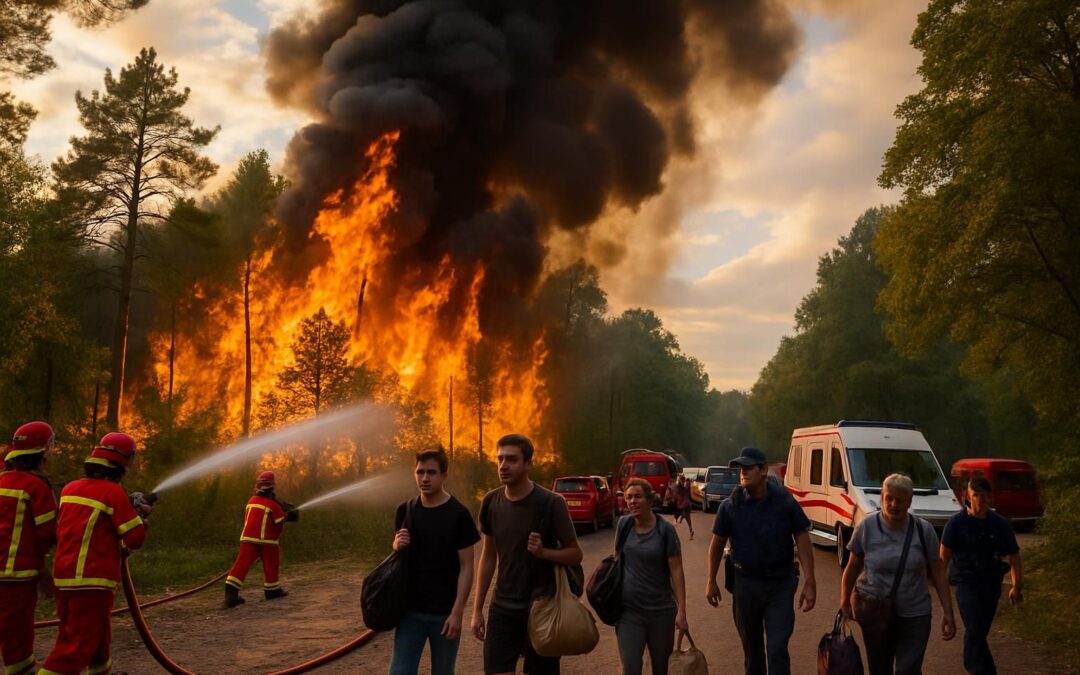 incendie majeur à fontainebleau : 900 personnes évacuées et une enquête criminelle lancée, annonce le ministre.