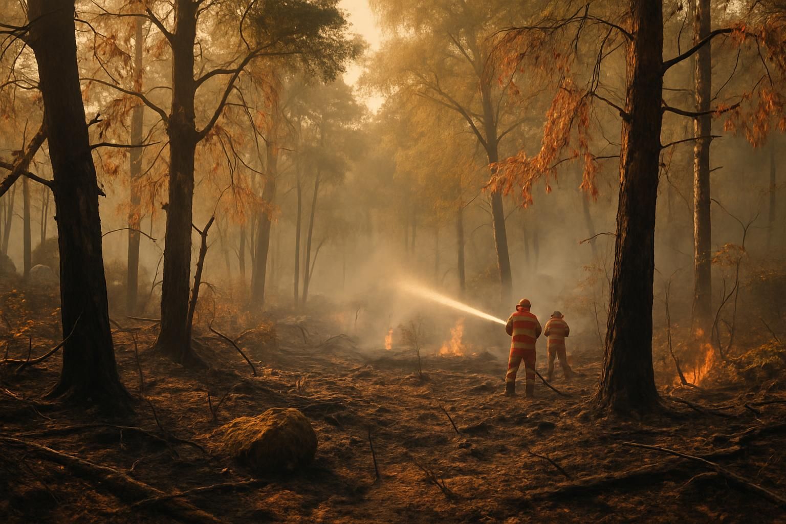 incendie à fontainebleau : la forêt reste fermée en raison des risques persistants de reprise du feu et de la canicule, afin d'assurer la sécurité du public et de préserver l'environnement.