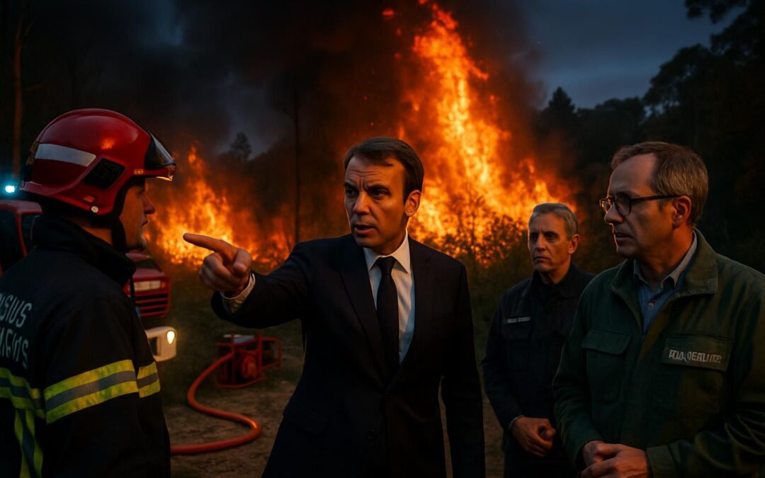 un incendie majeur ravage la forêt de chantilly, un ministre se mobilise pour lutter contre les effets du réchauffement climatique et protéger l'environnement.