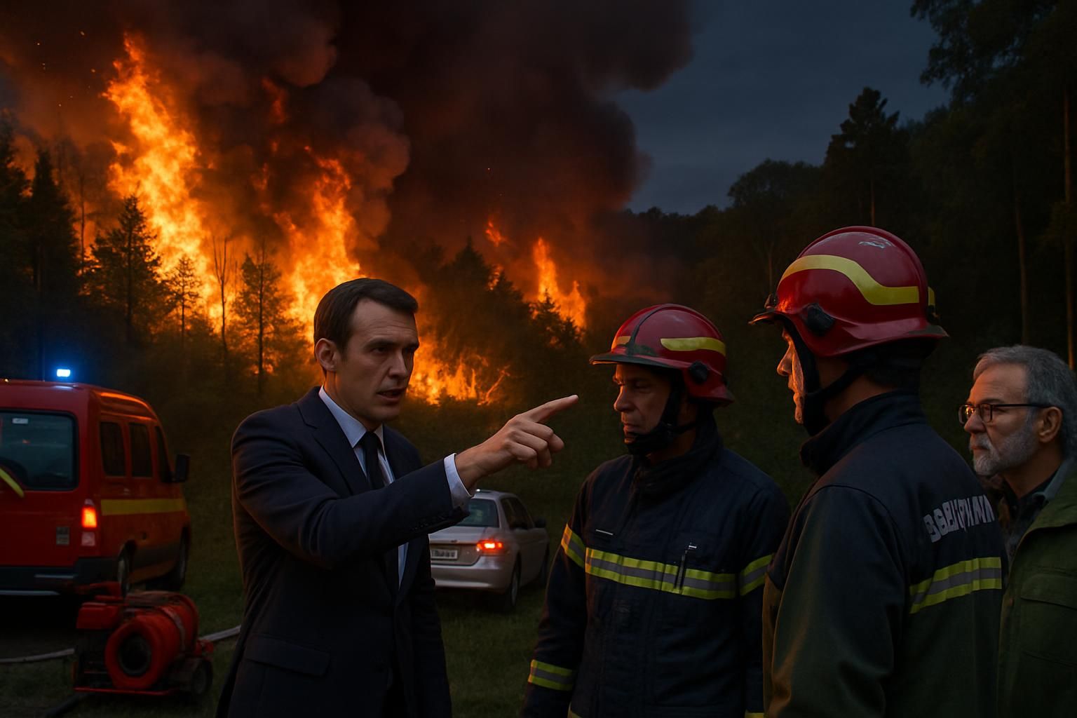 un incendie majeur en forêt de chantilly suscite la mobilisation d'un ministre, soulignant les défis urgents liés au réchauffement climatique et à la protection de l'environnement.