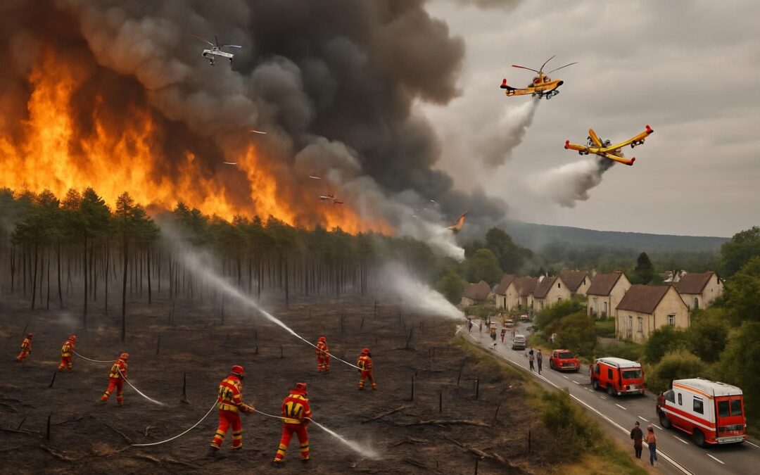 incendie majeur à fontainebleau : 800 hectares détruits, 400 pompiers mobilisés et sauvetage des villages en situation critique.