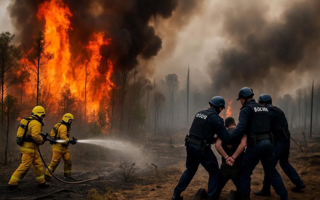 incendies dévastateurs : près de 40 000 hectares détruits, le ministre annonce 111 arrestations en lien avec ces feux majeurs.