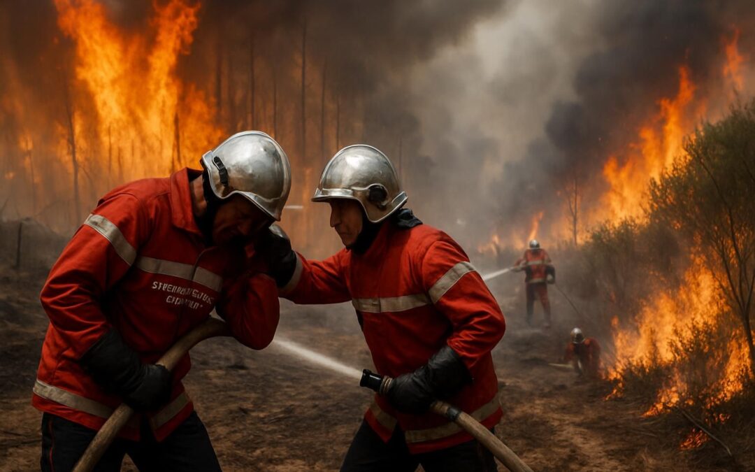 incendies en france : deux pompiers perdent la vie en gironde alors que les feux continuent de se propager dangereusement dans le var, mobilisant d'importants moyens de secours.
