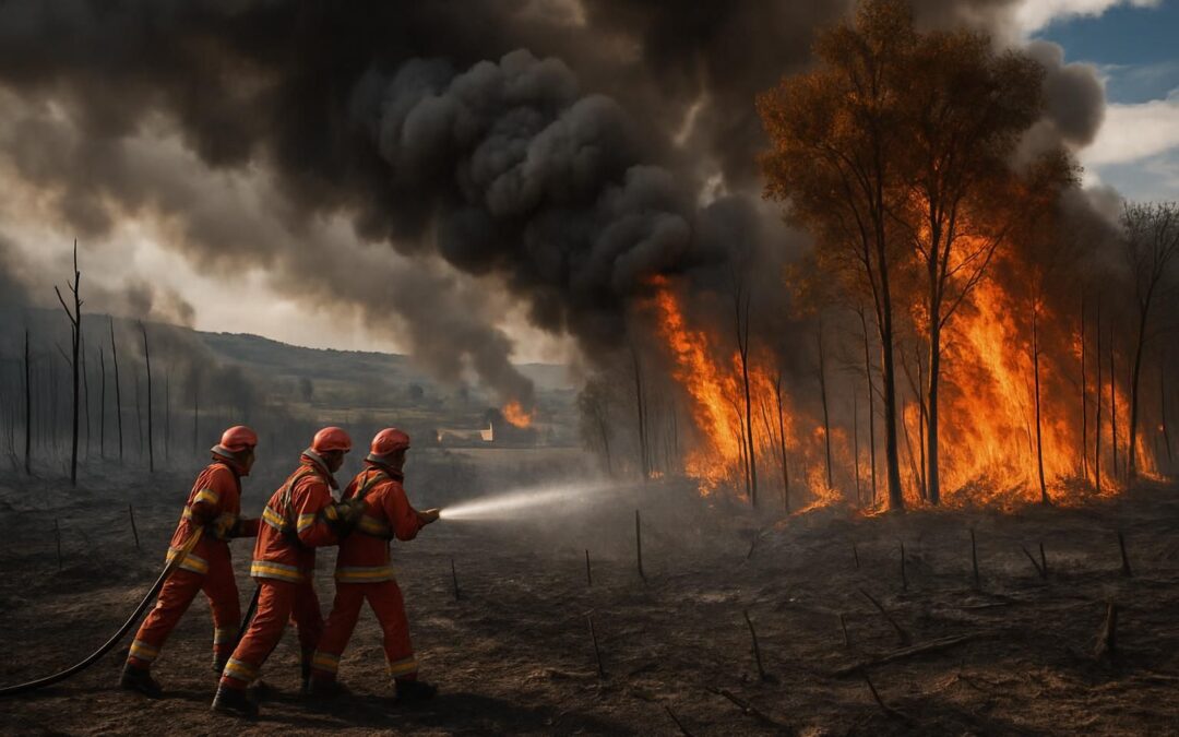 incendies en france : près de 40 000 hectares dévastés, avec 111 arrestations effectuées selon le ministère, une situation préoccupante pour les autorités et les populations.