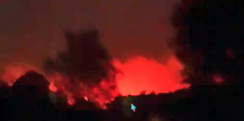 incendie foret fontainebleau premier jour vu d'arbonne-la-foret