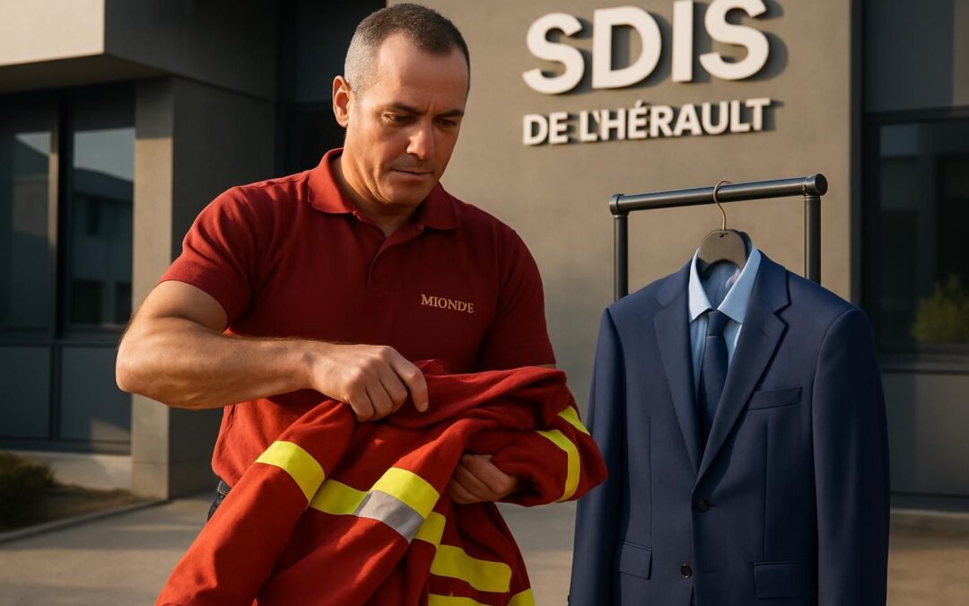 éric florès quitte le sdis de l'hérault pour relever un nouveau défi professionnel en bleu, mais loin de l'univers de la gendarmerie. découvrez son parcours et ses projets.