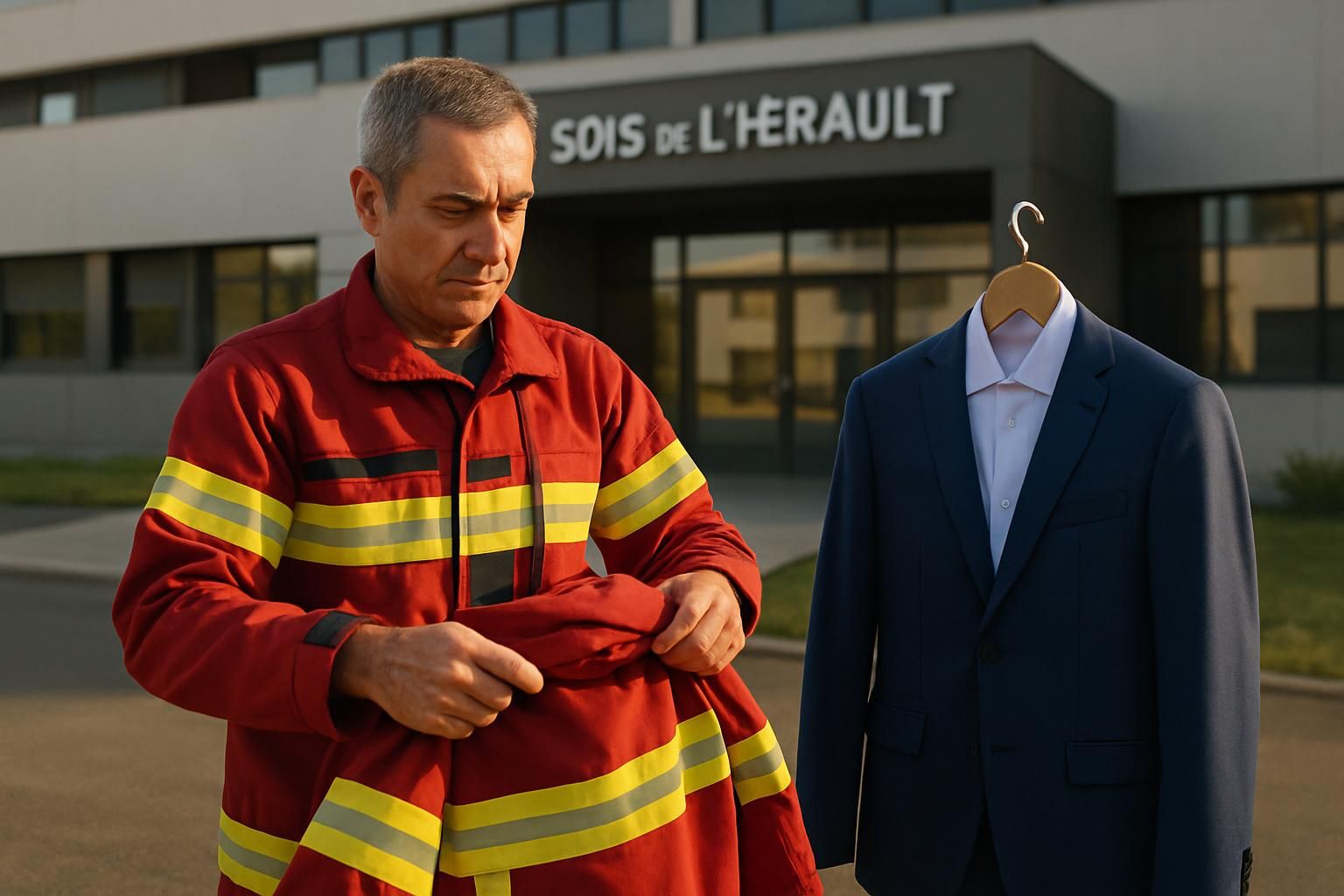 éric florès quitte le sdis de l'hérault pour relever un nouveau défi professionnel, changeant d'uniforme, cette fois en bleu, mais pas celui de la gendarmerie.