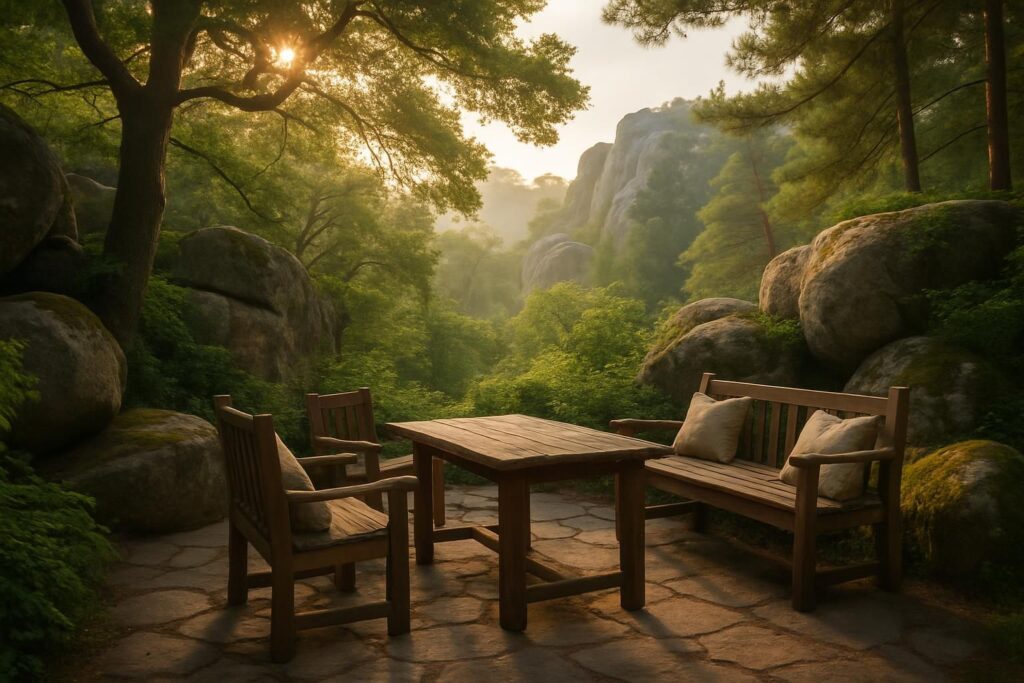 découvrez la terrasse la plus intime et secrète de fontainebleau, un havre de paix idéal pour des moments de tranquillité et de contemplation au cœur de la nature.