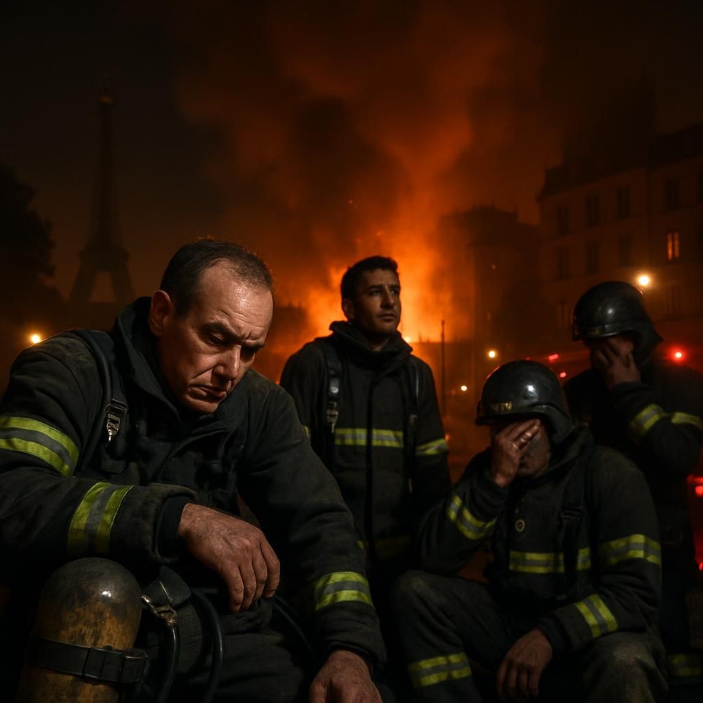 incendie majeur près de paris : les pompiers épuisés ne dorment plus que trois heures par nuit pour lutter contre les flammes et protéger la population.