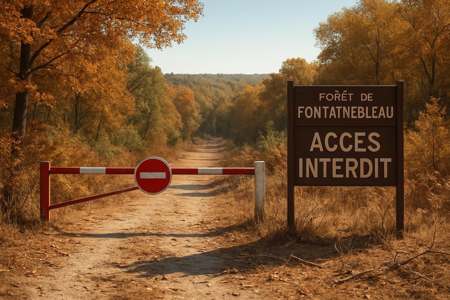 en raison du risque accru d'incendie, l'accĂšs Ă la forĂȘt de fontainebleau est prolongĂ© et Ă©tendu Ă une zone plus large pour garantir la sĂ©curitĂ© de tous.