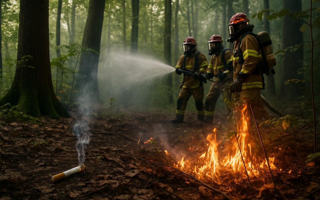 un mégot a déclenché un incendie en forêt de seine-et-marne. intervention rapide des secours pour maîtriser le feu et protéger la nature.
