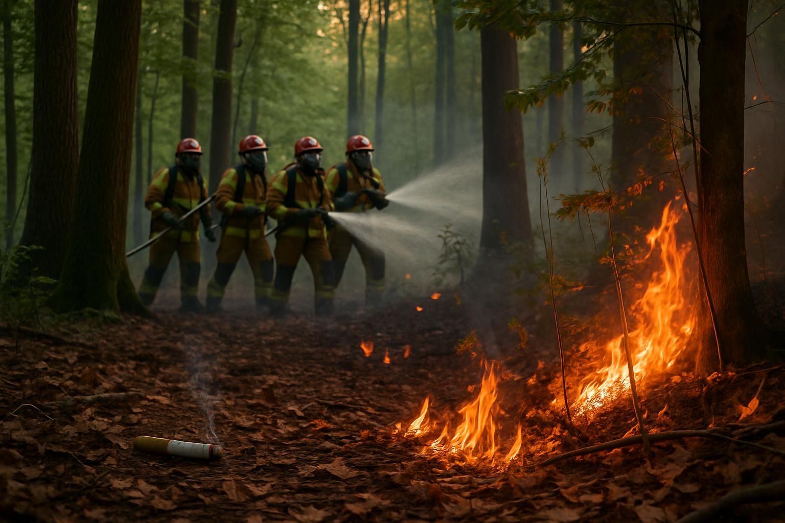 un mégot à l'origine d'un départ de feu en forêt de seine-et-marne. intervention rapide des pompiers pour maîtriser l'incendie et protéger les massifs environnants.