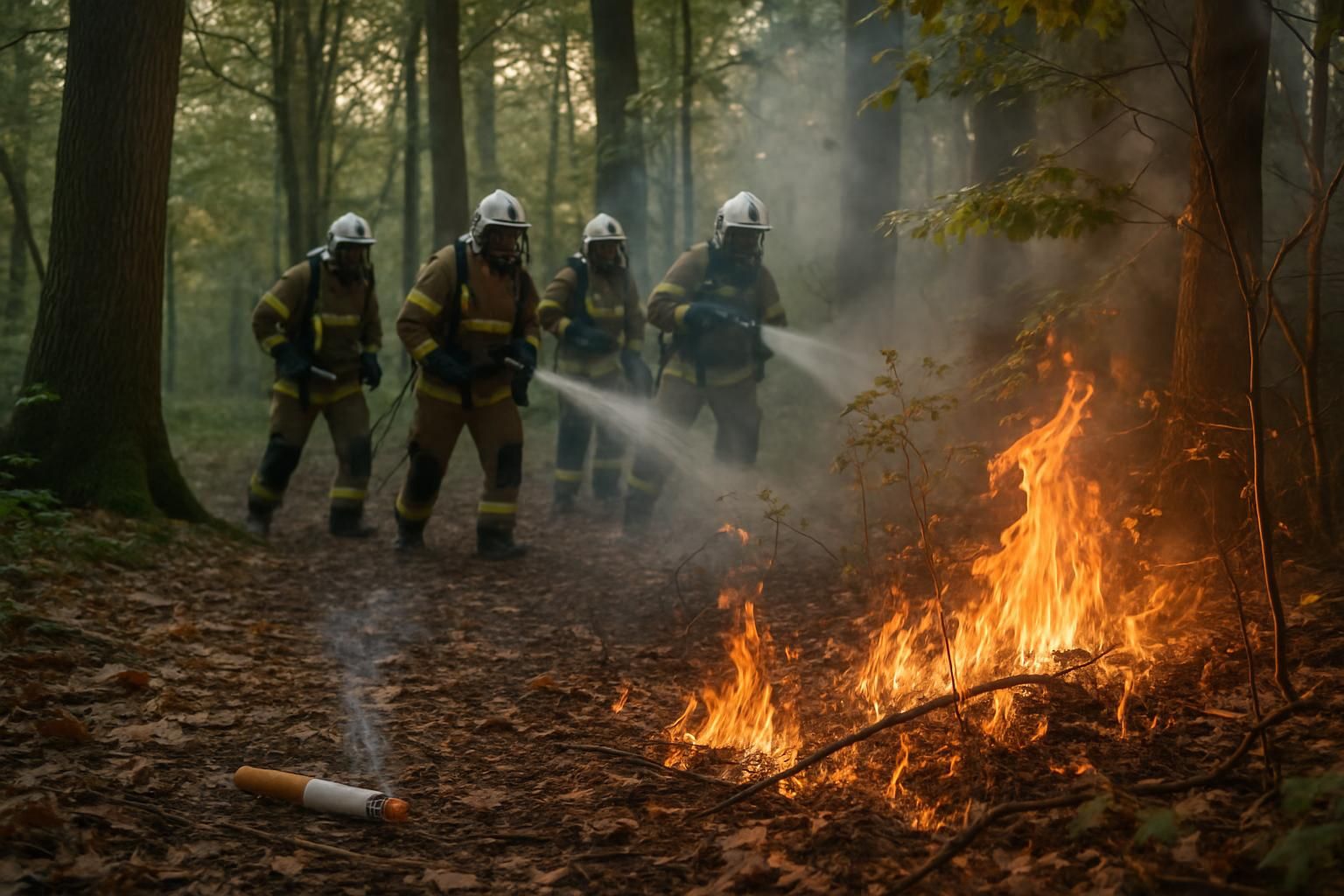 un mégot mal éteint provoque un départ de feu en forêt de seine-et-marne. intervention rapide des secours pour maîtriser l'incendie et protéger la nature environnante.