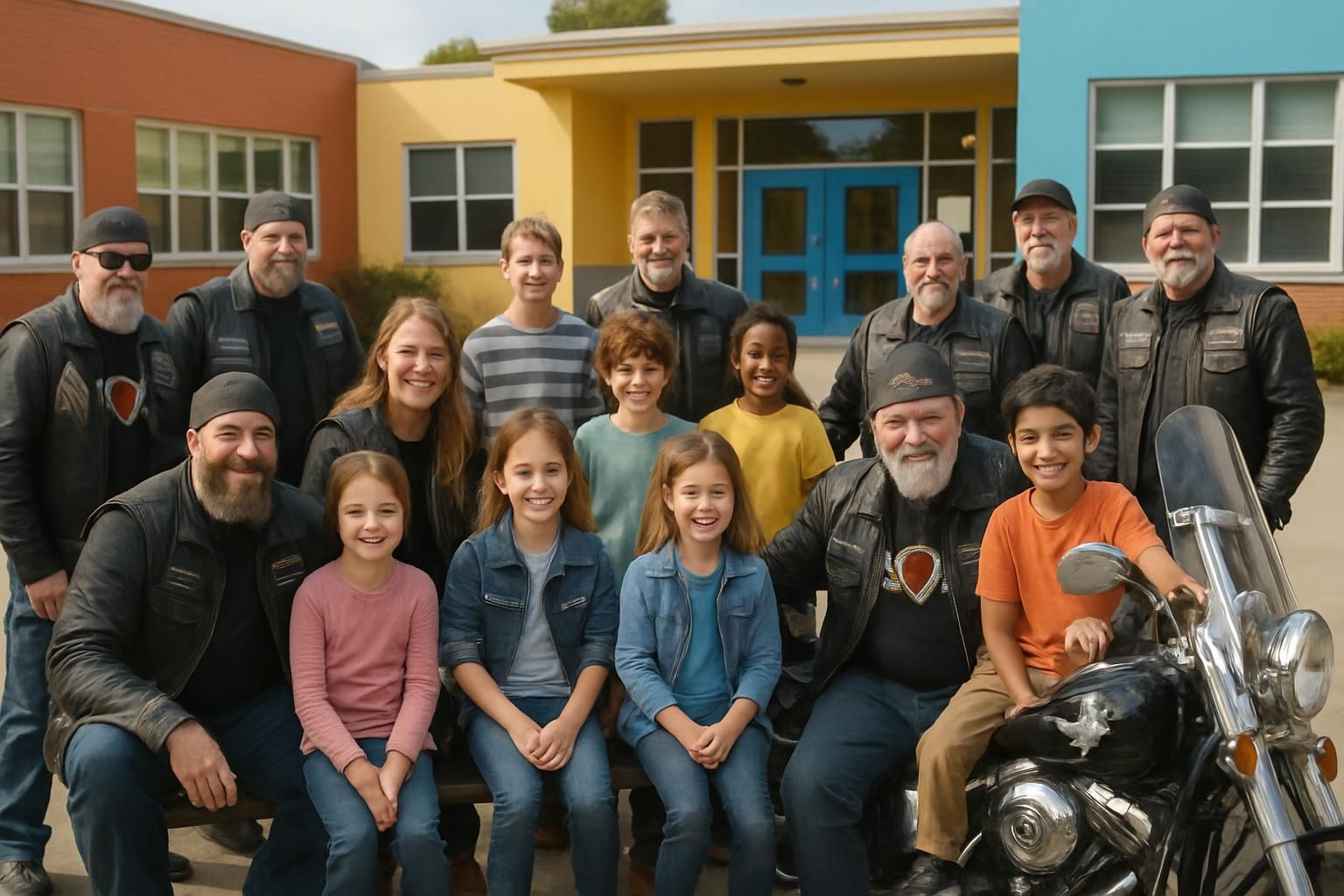 découvrez comment les motards au grand cœur s'unissent pour lutter contre le harcèlement scolaire et garantir qu'aucun enfant ne se sente jamais seul.
