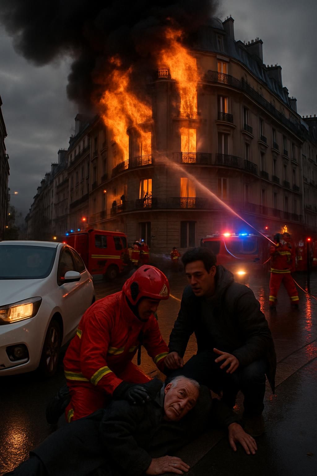 un incendie spectaculaire ravage un immeuble à paris en île-de-france, tandis qu'un septuagénaire est victime d'un accident de voiture. retrouvez toutes les informations sur ces événements dramatiques.