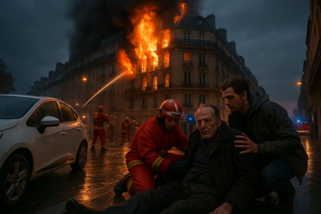 île-de-france : un incendie spectaculaire ravage un immeuble parisien tandis qu'un septuagénaire est grièvement blessé après avoir été heurté par une voiture. suivez les détails de ces événements tragiques.