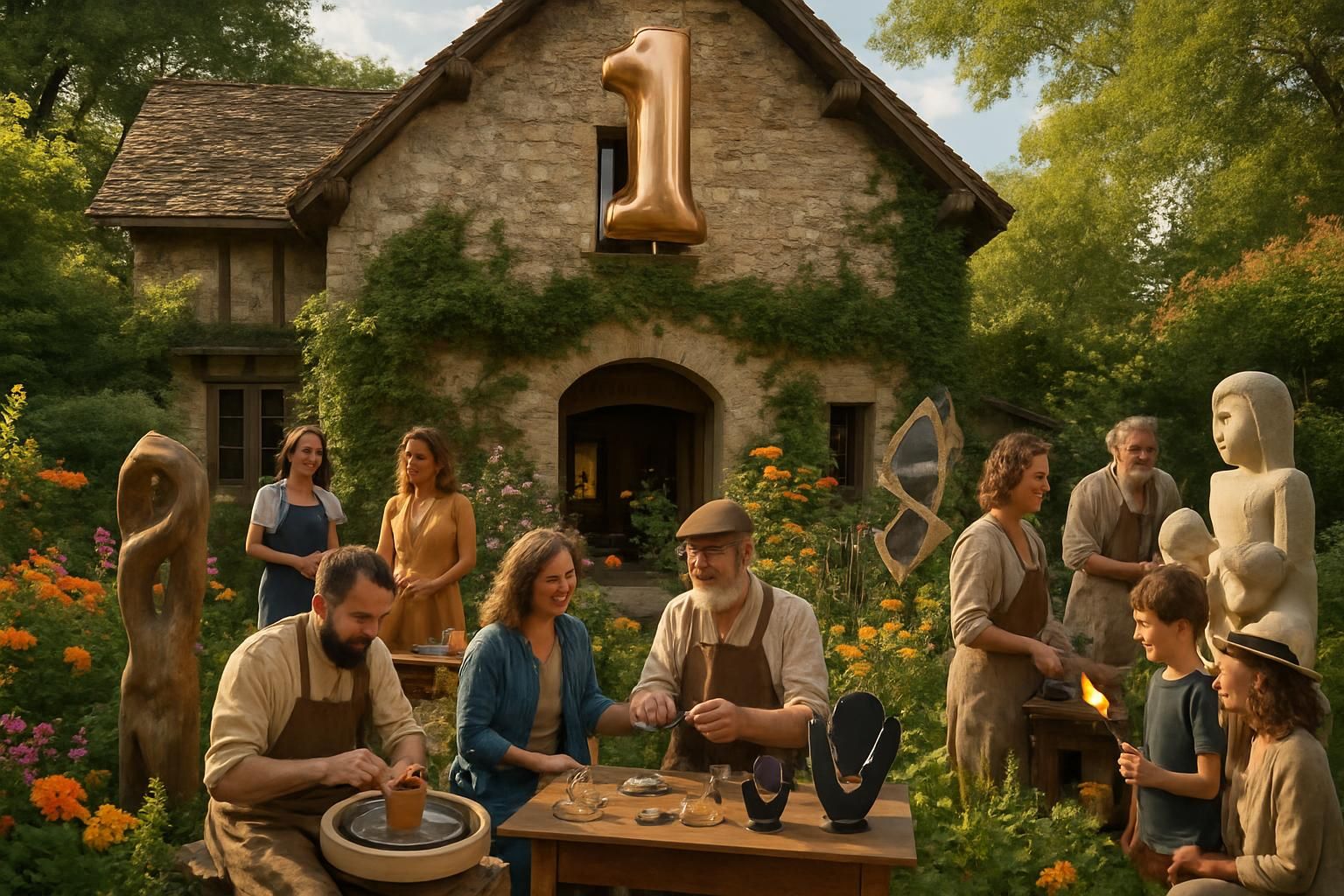 la maison des artisans d'art fête son premier anniversaire dans un lieu exceptionnel, mettant en lumière le savoir-faire unique de ses créateurs et une ambiance artistique hors du commun.