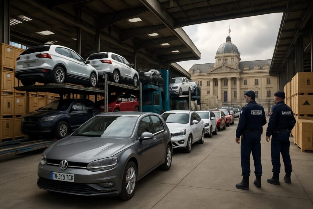 un important réseau de voitures volées ou louées, expédiées illégalement en afrique, est jugé en seine-et-marne, dévoilant un trafic international de véhicules.