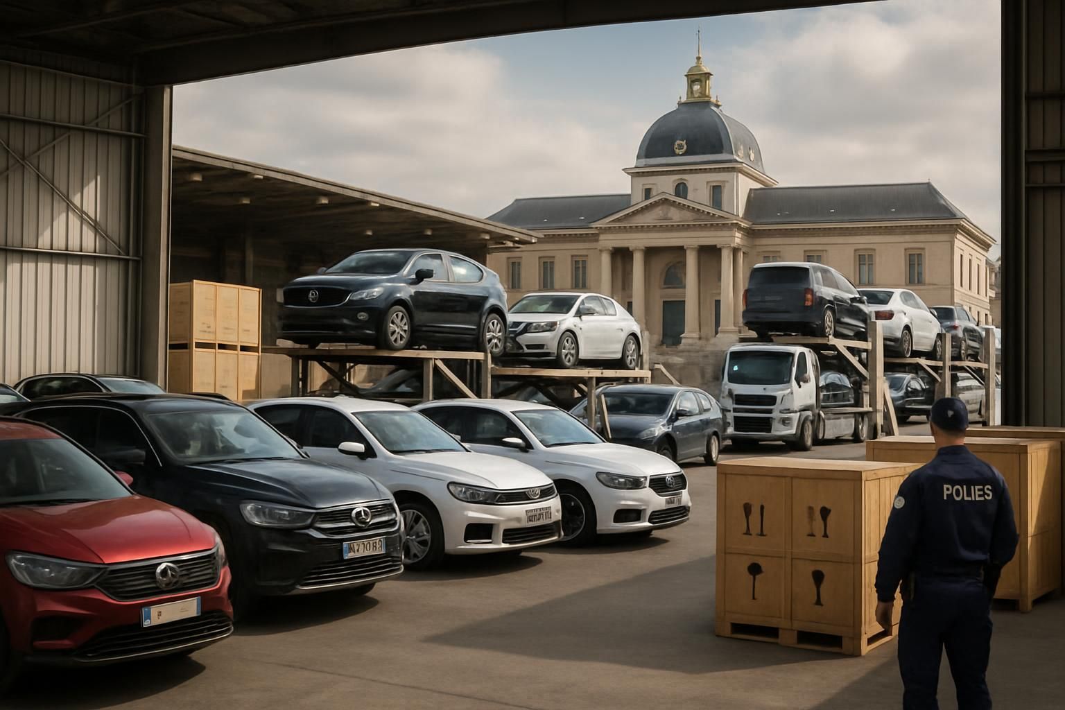 un vaste réseau de voitures volées ou louées, expédiées en afrique, est jugé en seine-et-marne, dévoilant une affaire complexe de trafic automobile international.
