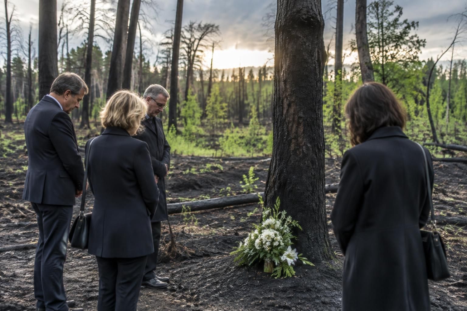 après les incendies qui ont ravagé la forêt, les élus d’avon rendent hommage aux victimes et saluent l’élan de solidarité des habitants.
