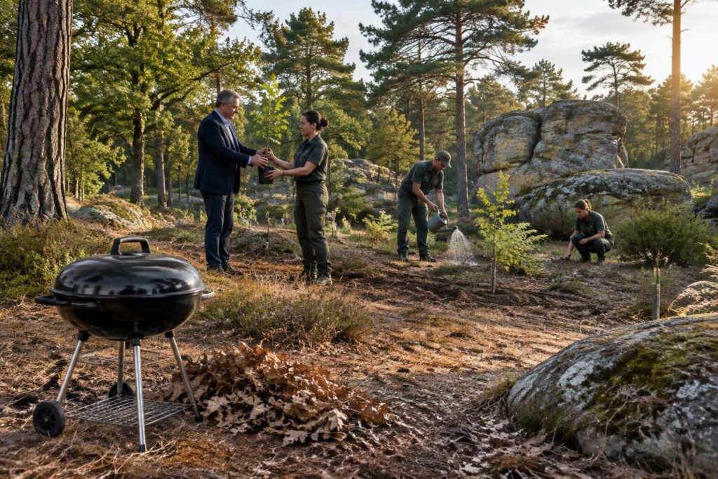 face au réchauffement climatique et aux risques liés aux barbecues, fontainebleau vote une aide exceptionnelle pour préserver sa forêt.