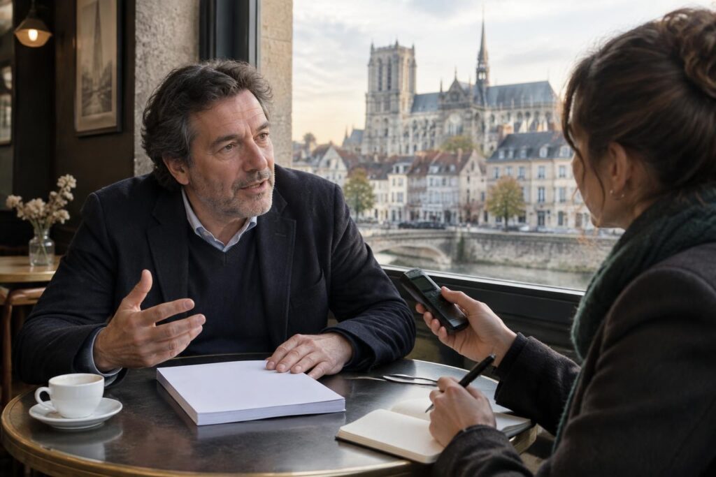 dans cette interview, un auteur raconte pourquoi il ancre son récit à meaux et affirme que tout est vrai, à l’exception de l’intrigue.