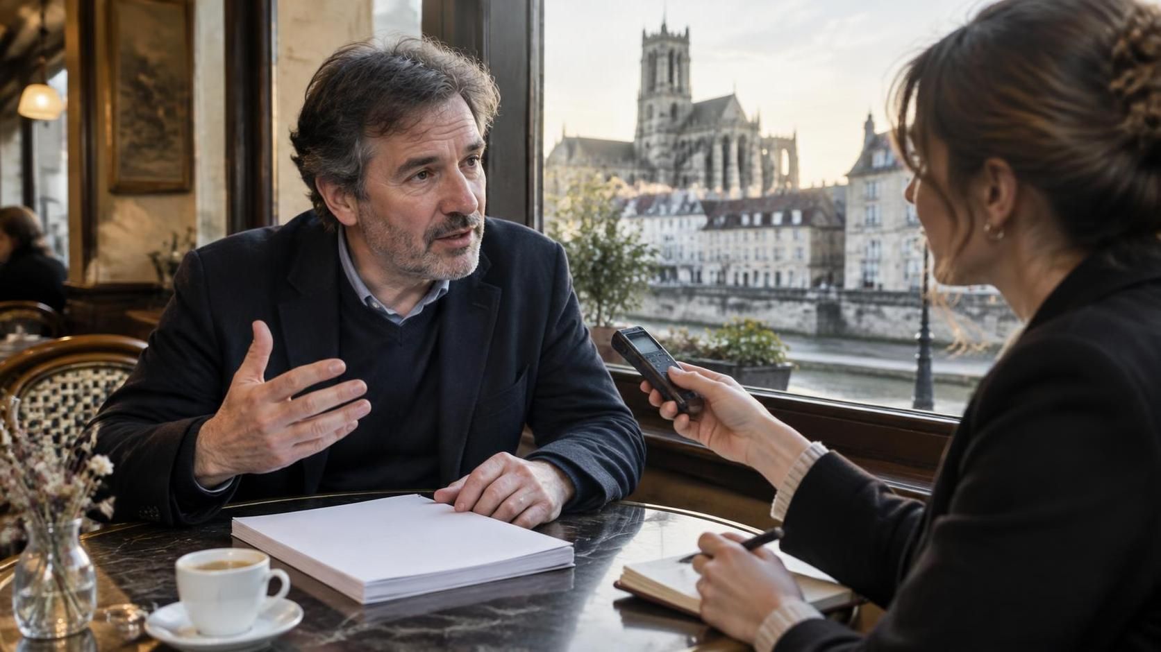 dans cette interview, il raconte pourquoi il a choisi meaux comme décor et comment son récit mêle intrigue inventée et réalité.