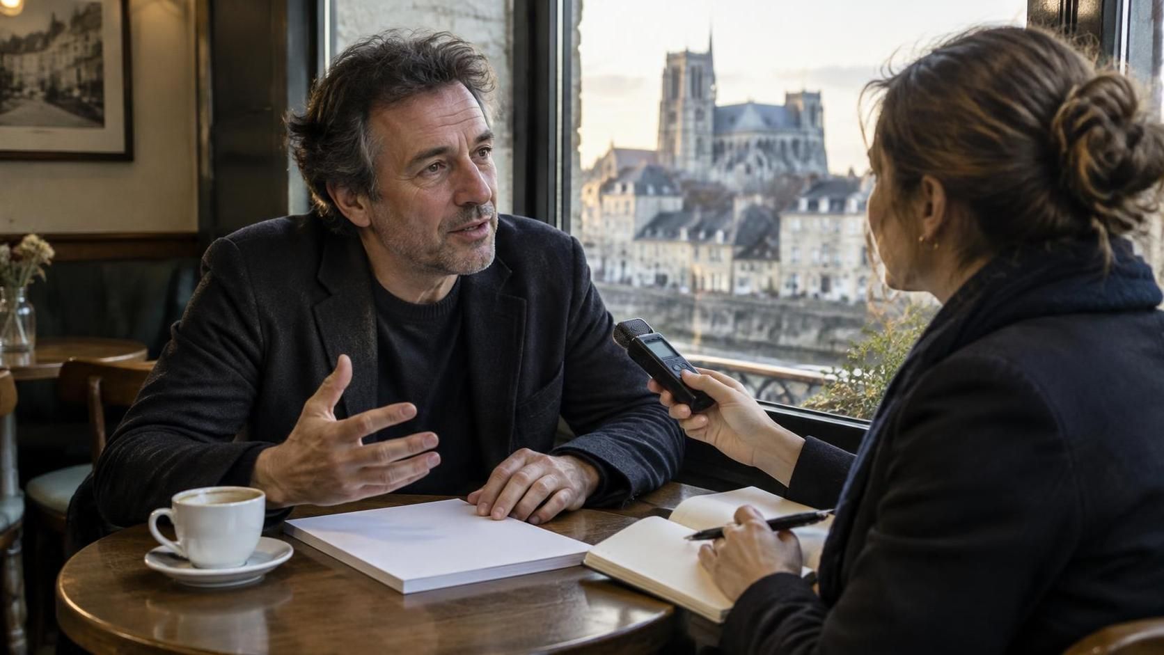 dans cette interview, il explique pourquoi seule l’intrigue est inventée et comment il ancre son récit dans la réalité de meaux.