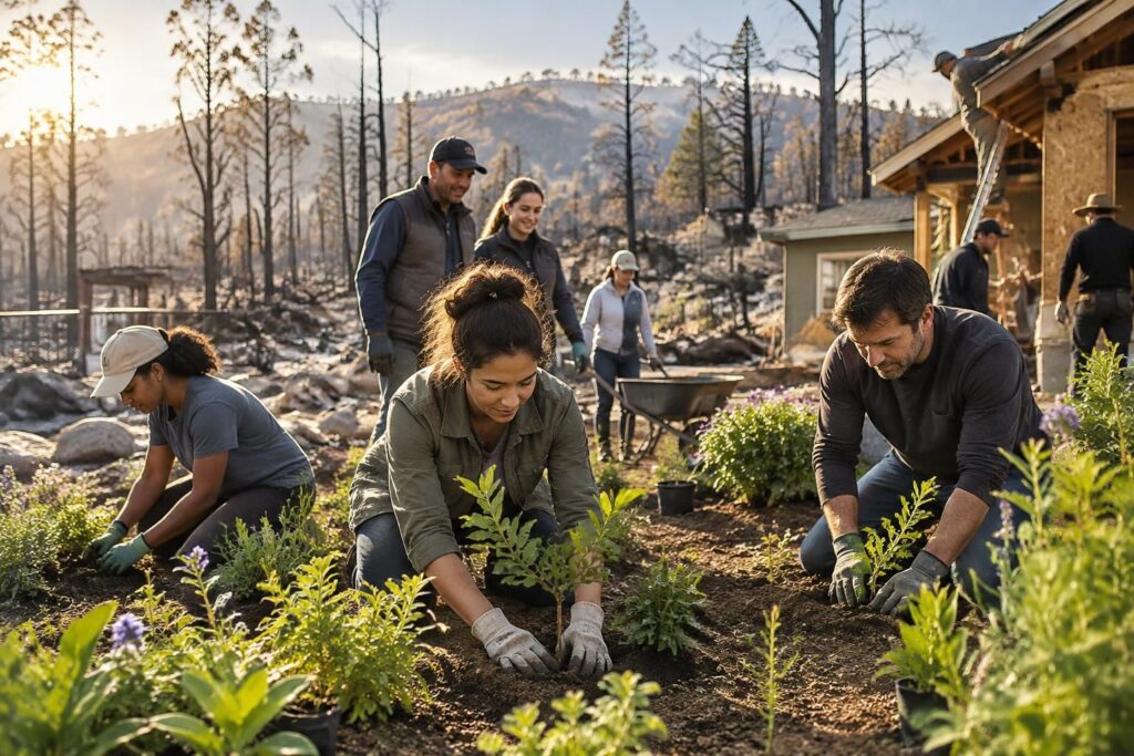 comme de nombreux habitants, ces célébrités ont été touchées par les feux de forêt. elles racontent leur expérience et leur espoir de voir la vie reprendre ses droits.